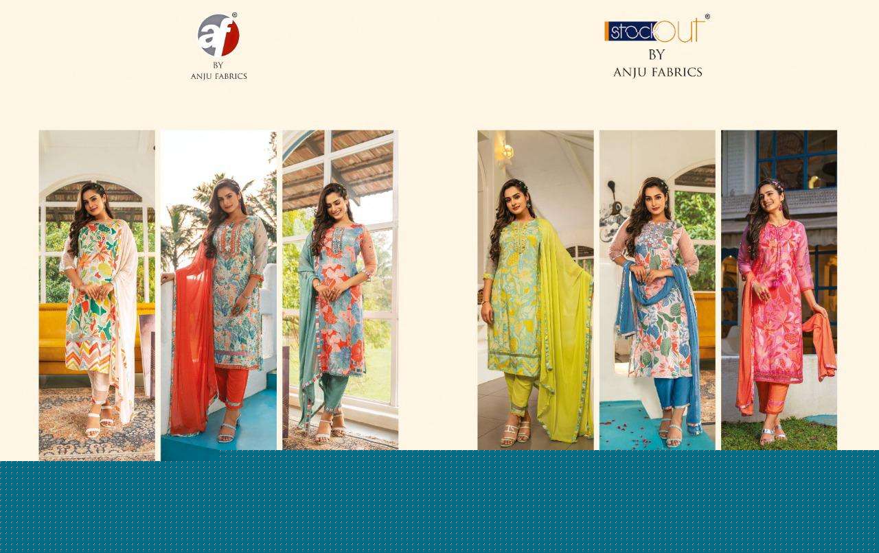 Affair By Anju Fabrics 2721 To 2726 Series Beautiful Suits Colorful Stylish Fancy Casual Wear & Ethnic Wear Viscose Satin Silk Dresses At Wholesale Price