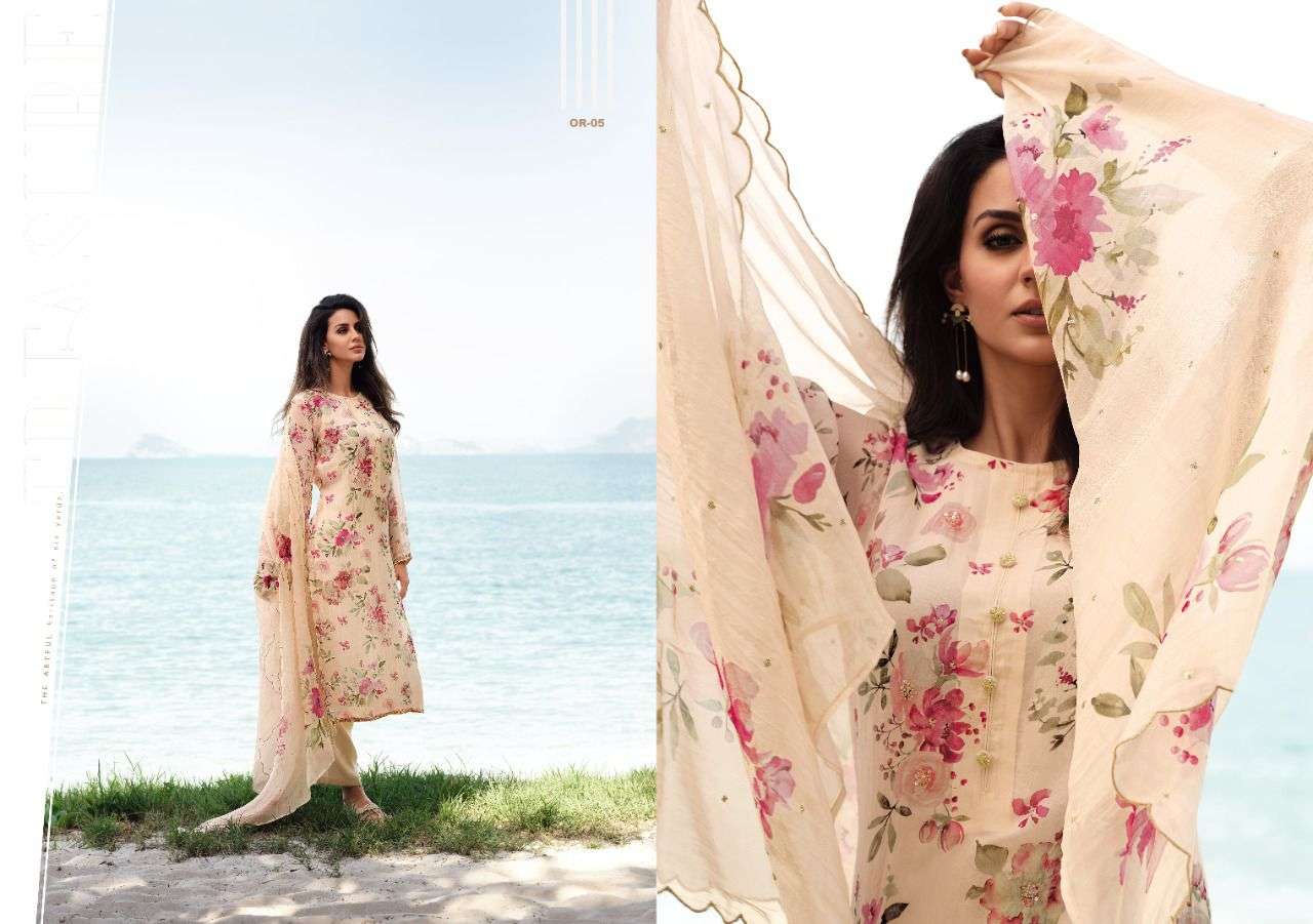 ORCHID BY VARSHA 01 TO 06 SERIES BEAUTIFUL SUITS COLORFUL STYLISH FANCY CASUAL WEAR & ETHNIC WEAR VISCOSE ORGANZA PRINT DRESSES AT WHOLESALE PRICE