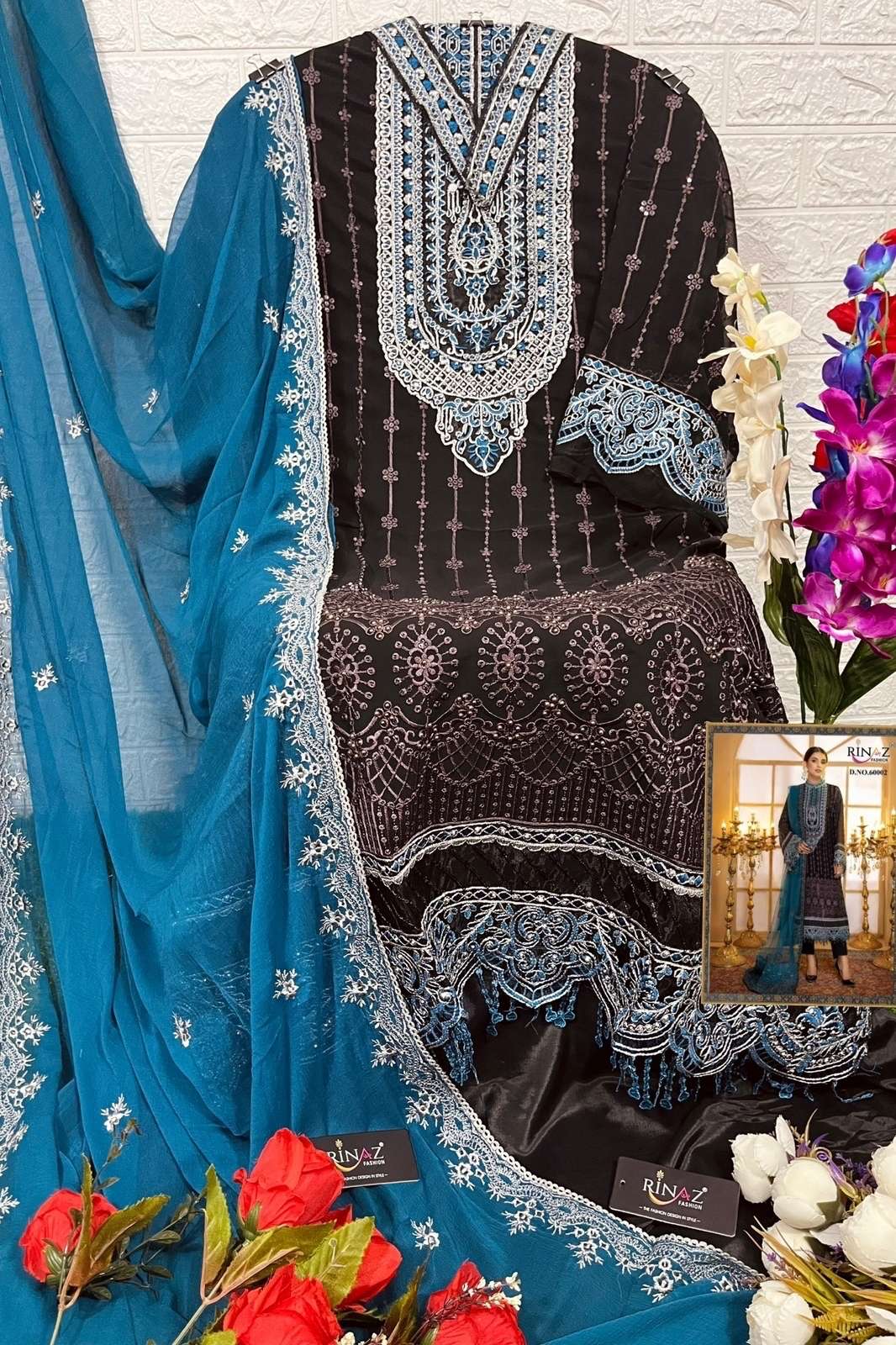 ADAN LIBAS VOL-17 BY RINAZ FASHION 60001 TO 60004 SERIES BEAUTIFUL STYLISH PAKISTANI SUITS FANCY COLORFUL CASUAL WEAR & ETHNIC WEAR & READY TO WEAR PURE JAM SILK EMBROIDERY DRESSES AT WHOLESALE PRICE
