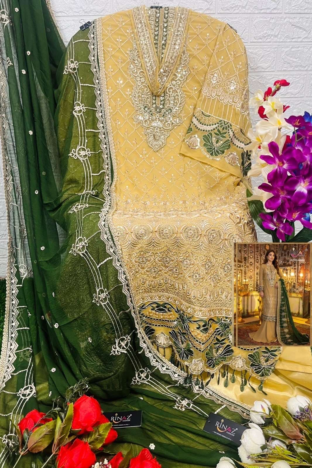 ADAN LIBAS VOL-17 BY RINAZ FASHION 60001 TO 60004 SERIES BEAUTIFUL STYLISH PAKISTANI SUITS FANCY COLORFUL CASUAL WEAR & ETHNIC WEAR & READY TO WEAR PURE JAM SILK EMBROIDERY DRESSES AT WHOLESALE PRICE