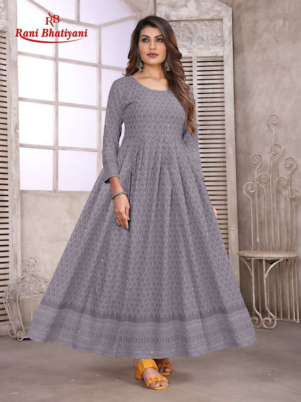 COLLAGE GIRL BY RANI BHATIYANI 01 TO 08 SERIES BEAUTIFUL STYLISH FANCY COLORFUL CASUAL WEAR & ETHNIC WEAR PURE RAYON GOWNS AT WHOLESALE PRICE