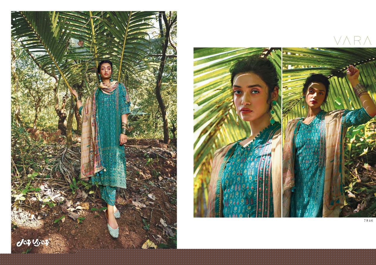 VARA BY JAY VIJAY PRINTS 7841 TO 7848 SERIES BEAUTIFUL SUITS COLORFUL STYLISH FANCY CASUAL WEAR & ETHNIC WEAR PURE SILK DRESSES AT WHOLESALE PRICE