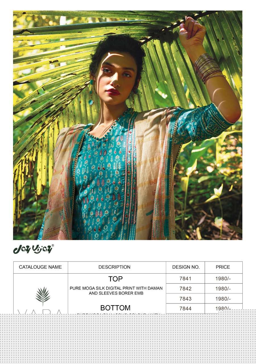 VARA BY JAY VIJAY PRINTS 7841 TO 7848 SERIES BEAUTIFUL SUITS COLORFUL STYLISH FANCY CASUAL WEAR & ETHNIC WEAR PURE SILK DRESSES AT WHOLESALE PRICE