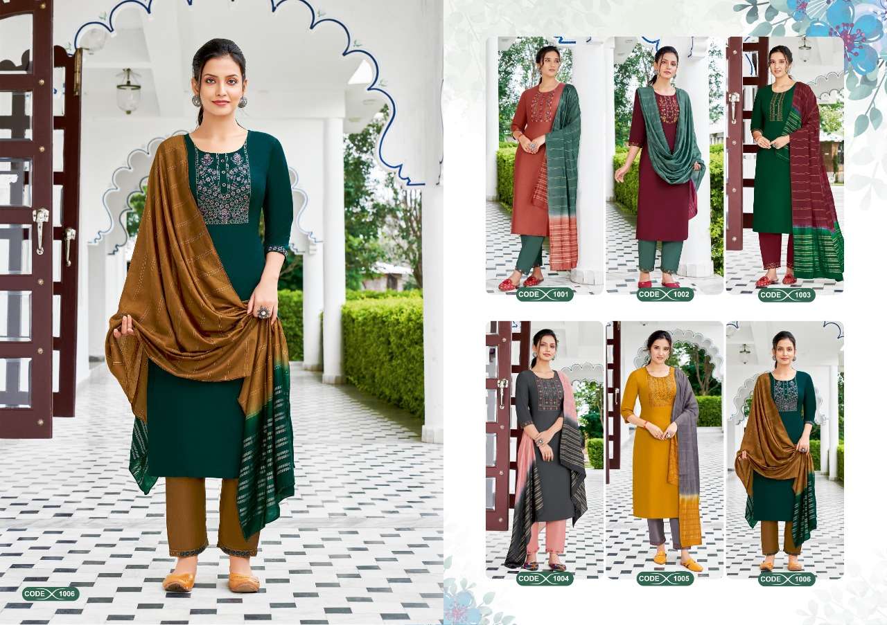 NAZRANA BY JINESH NX 1001 TO 1006 SERIES INDIAN SUITS BEAUTIFUL FANCY COLORFUL STYLISH PARTY WEAR & OCCASIONAL WEAR CHINNON SILK DRESSES AT WHOLESALE PRICE