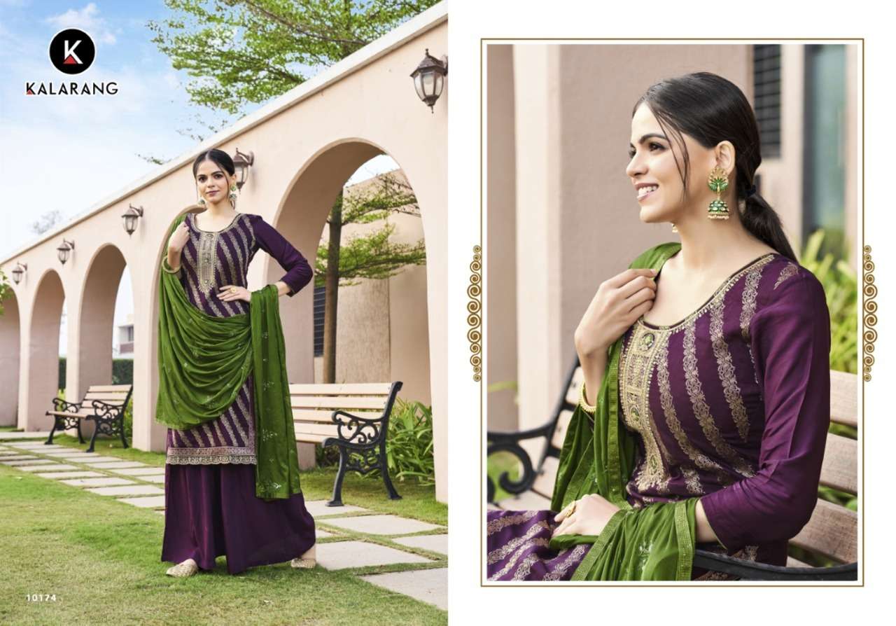 Divyanka By Kalarang 10171 To 10176 Series Indian Suits Beautiful Fancy Colorful Stylish Party Wear & Occasional Wear Pure Muslin Dola Jacquard Dresses At Wholesale Price