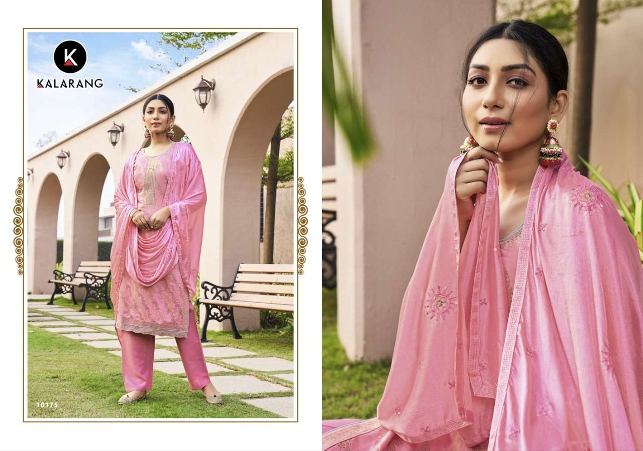 Divyanka By Kalarang 10171 To 10176 Series Indian Suits Beautiful Fancy Colorful Stylish Party Wear & Occasional Wear Pure Muslin Dola Jacquard Dresses At Wholesale Price