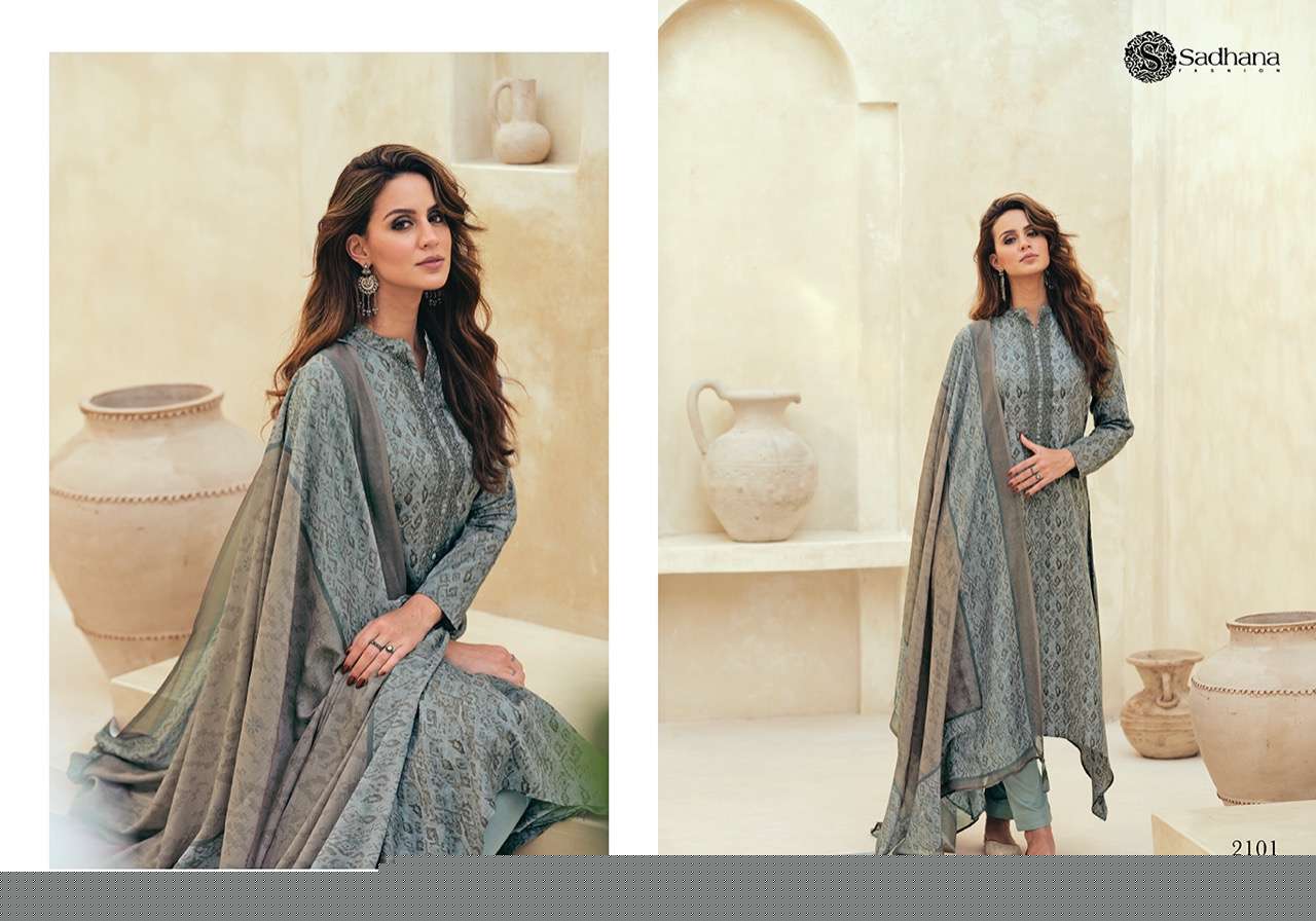 TAVAQQO BY SADHANA FASHION 2100 TO 2109 SERIES BEAUTIFUL STYLISH SUITS FANCY COLORFUL CASUAL WEAR & ETHNIC WEAR & READY TO WEAR PURE JAM SILK PRINT WITH EMBROIDERED DRESSES AT WHOLESALE PRICE