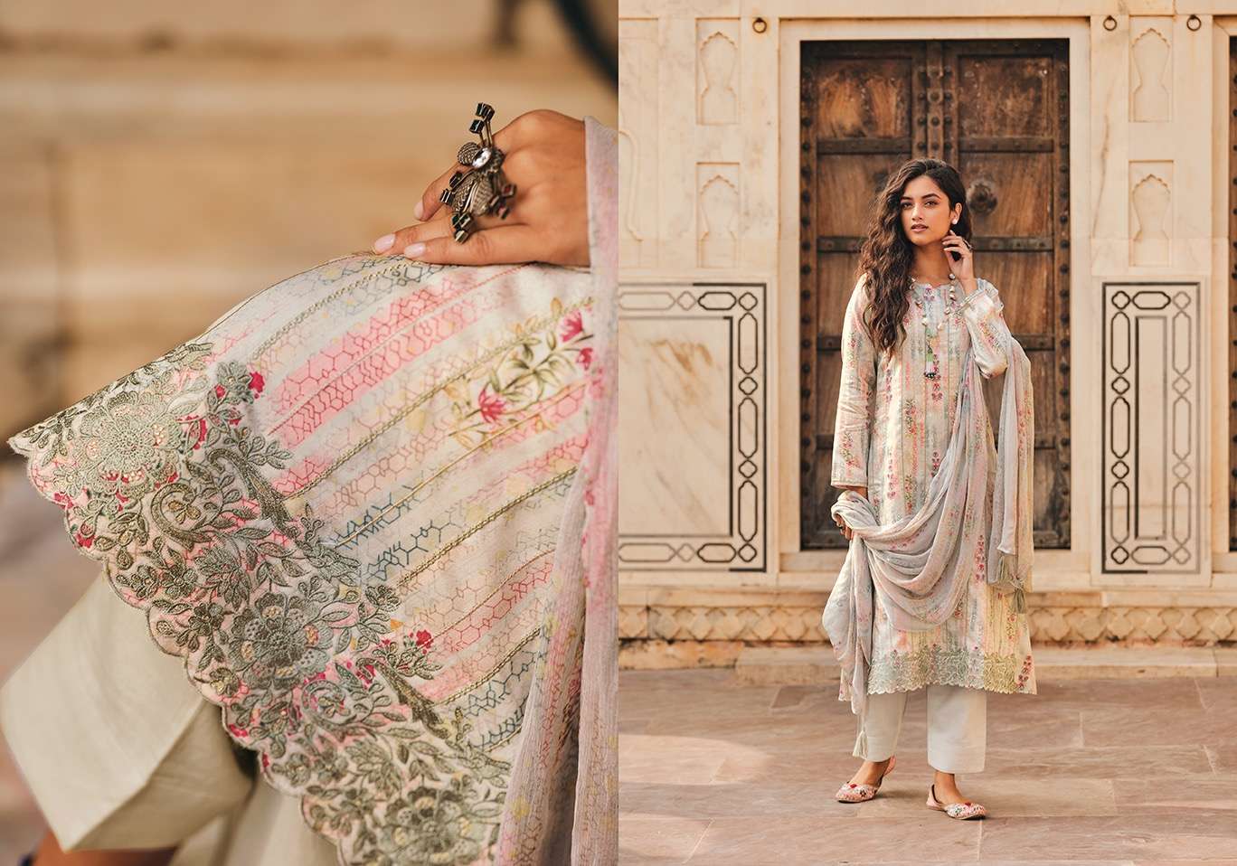 SYMPHONIC SUMMER BY PRM TRENDZ 1001 TO 1006 SERIES DESIGNER FESTIVE SUITS COLLECTION BEAUTIFUL STYLISH FANCY COLORFUL PARTY WEAR & OCCASIONAL WEAR PURE JAM COTTON EMBROIDERED DRESSES AT WHOLESALE PRICE