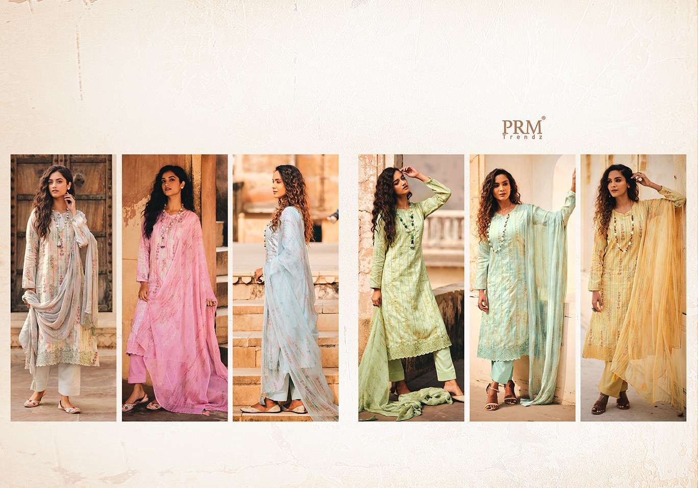 SYMPHONIC SUMMER BY PRM TRENDZ 1001 TO 1006 SERIES DESIGNER FESTIVE SUITS COLLECTION BEAUTIFUL STYLISH FANCY COLORFUL PARTY WEAR & OCCASIONAL WEAR PURE JAM COTTON EMBROIDERED DRESSES AT WHOLESALE PRICE