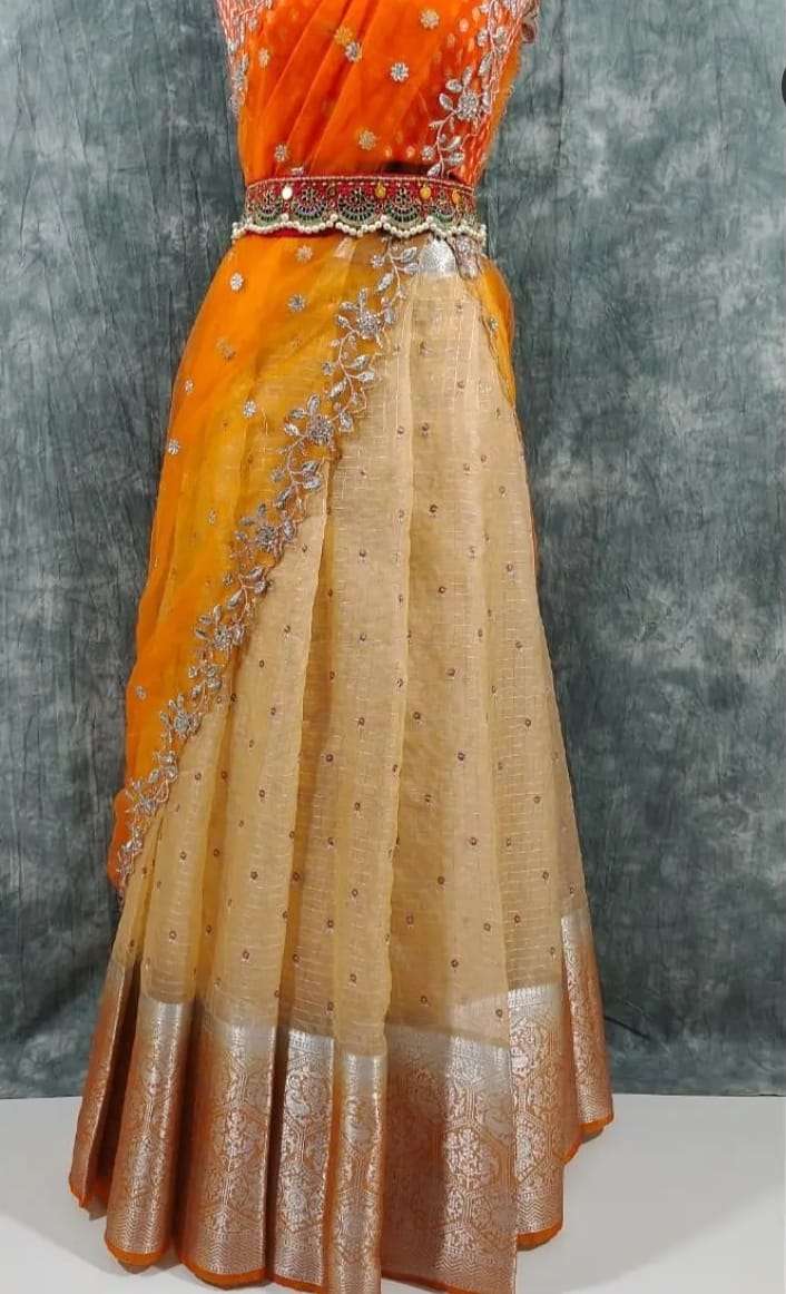 184 BY FASHID WHOLESALE PVR INDIAN TRADITIONAL BEAUTIFUL STYLISH DESIGNER BANARASI SILK JACQUARD EMBROIDERED PARTY WEAR ORGANZA SILK LEHENGAS AT WHOLESALE PRICE