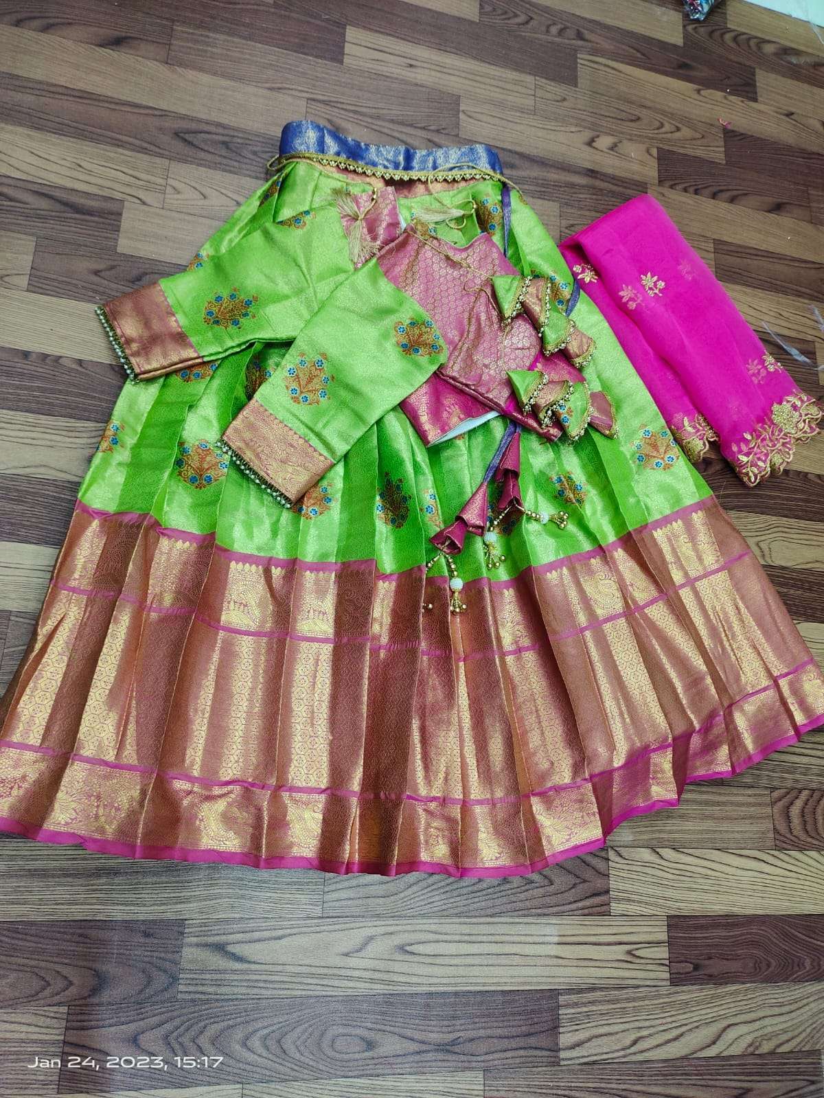 ELEGANT BY FASHID WHOLESALE PVR DESIGNER BEAUTIFUL FESTIVE COLLECTION OCCASIONAL WEAR & PARTY WEAR KANJIVARAM SILK LEHENGAS AT WHOLESALE PRICE