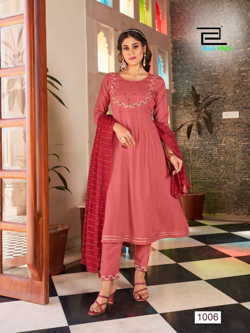 BUTTERFLY BY BLUE HILLS 1001 TO 1007 SERIES BEAUTIFUL SUITS COLORFUL STYLISH FANCY CASUAL WEAR & ETHNIC WEAR RAYON SLUB DRESSES AT WHOLESALE PRICE