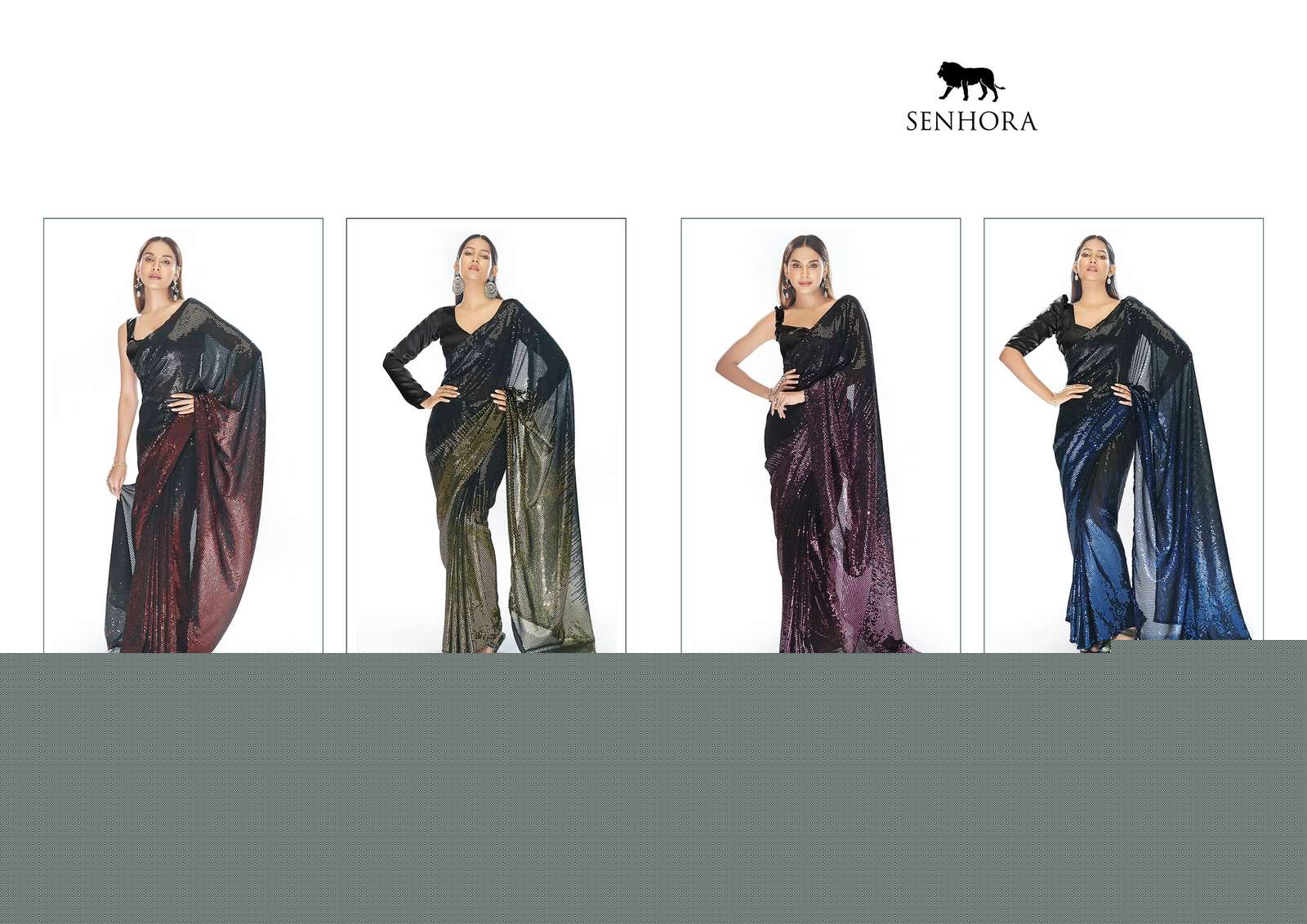 Party Fantasy By Senhora Dresses 2079 To 2082 Series Indian Traditional Wear Collection Beautiful Stylish Fancy Colorful Party Wear & Occasional Wear Georgette Sarees At Wholesale Price