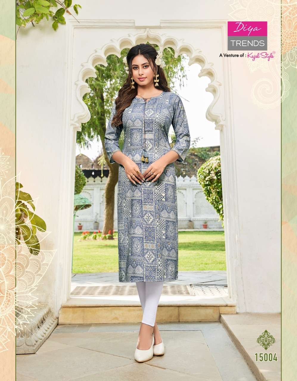 Gardencity Vol-15 By Diya Trends 15001 To 15014 Series Beautiful Stylish Fancy Colorful Casual Wear & Ethnic Wear Rayon Foil Kurtis At Wholesale Price