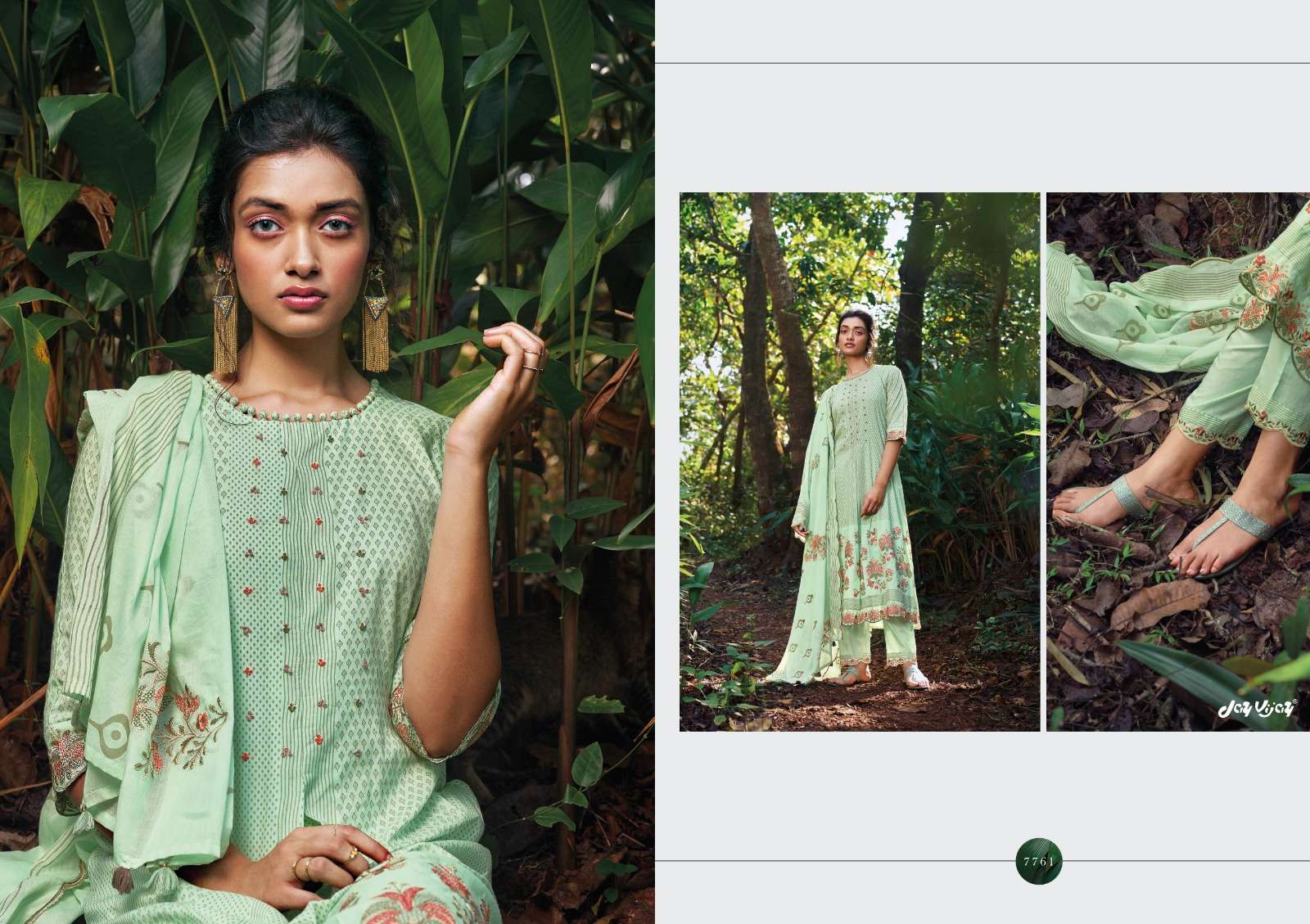 FLOREST BY JAY VIJAY PRINTS 7761 TO 7768 SERIES FESTIVE SUITS BEAUTIFUL FANCY COLORFUL STYLISH PARTY WEAR & OCCASIONAL WEAR PURE COTTON PRINT EMBROIDERY DRESSES AT WHOLESALE PRICE