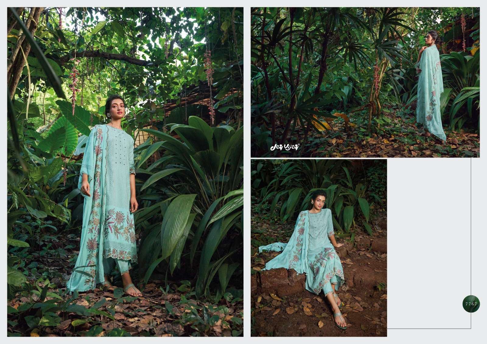 FLOREST BY JAY VIJAY PRINTS 7761 TO 7768 SERIES FESTIVE SUITS BEAUTIFUL FANCY COLORFUL STYLISH PARTY WEAR & OCCASIONAL WEAR PURE COTTON PRINT EMBROIDERY DRESSES AT WHOLESALE PRICE