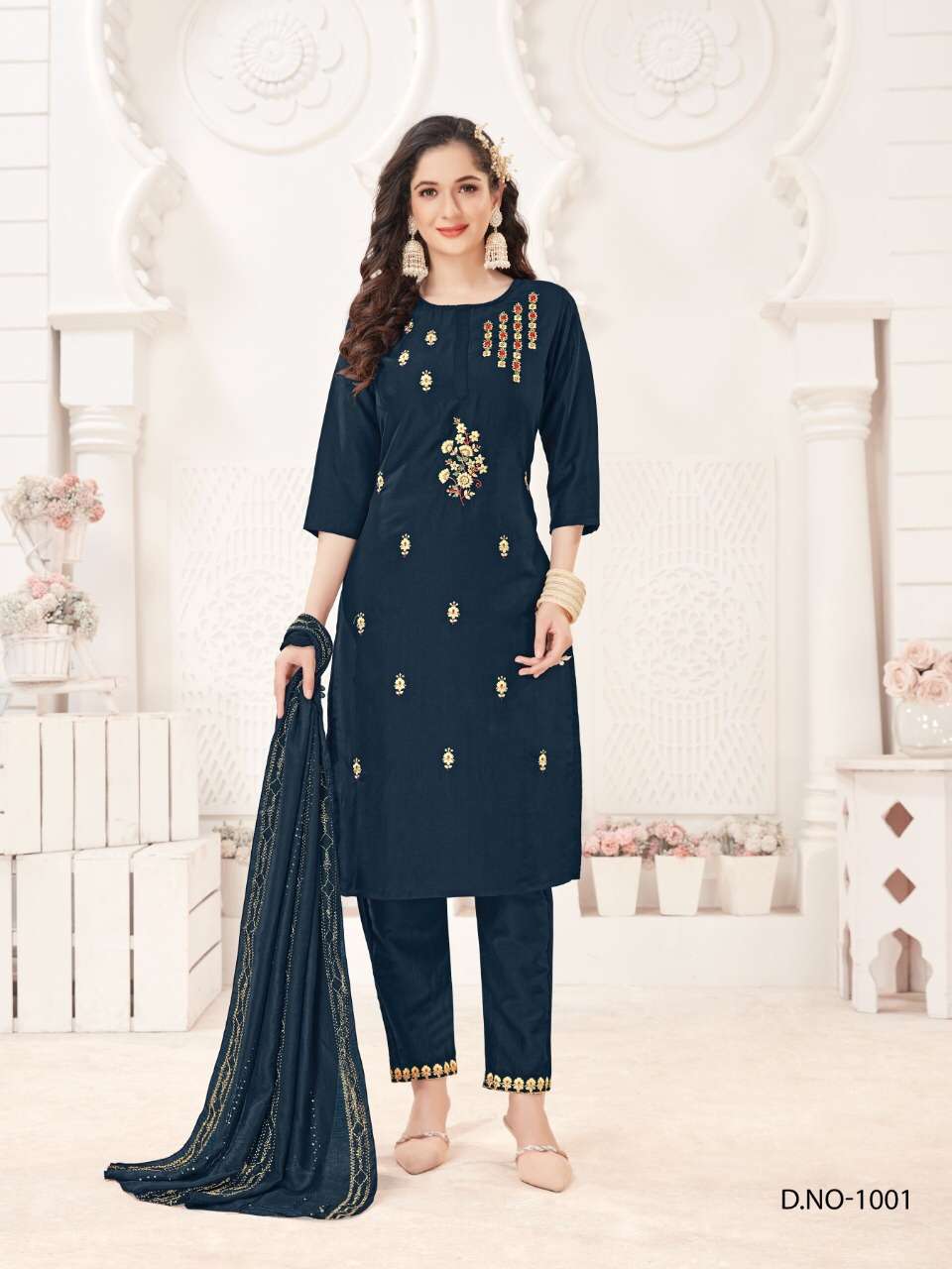 PANGHAT BY SELESTA 1001 TO 1006 SERIES SUITS BEAUTIFUL FANCY COLORFUL STYLISH PARTY WEAR & OCCASIONAL WEAR CHINNON SILK DRESSES AT WHOLESALE PRICE
