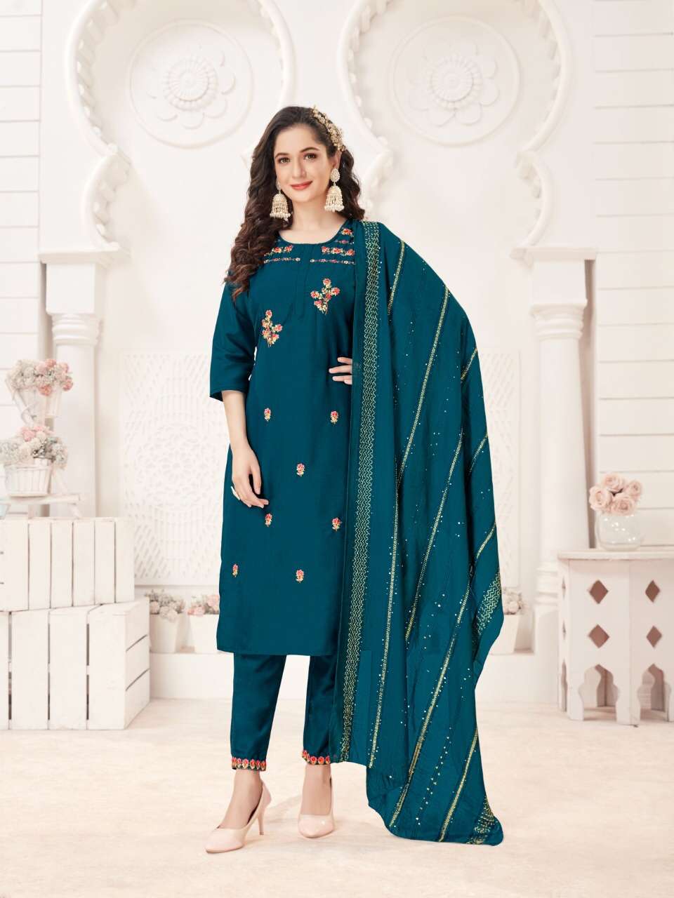 PANGHAT BY SELESTA 1001 TO 1006 SERIES SUITS BEAUTIFUL FANCY COLORFUL STYLISH PARTY WEAR & OCCASIONAL WEAR CHINNON SILK DRESSES AT WHOLESALE PRICE