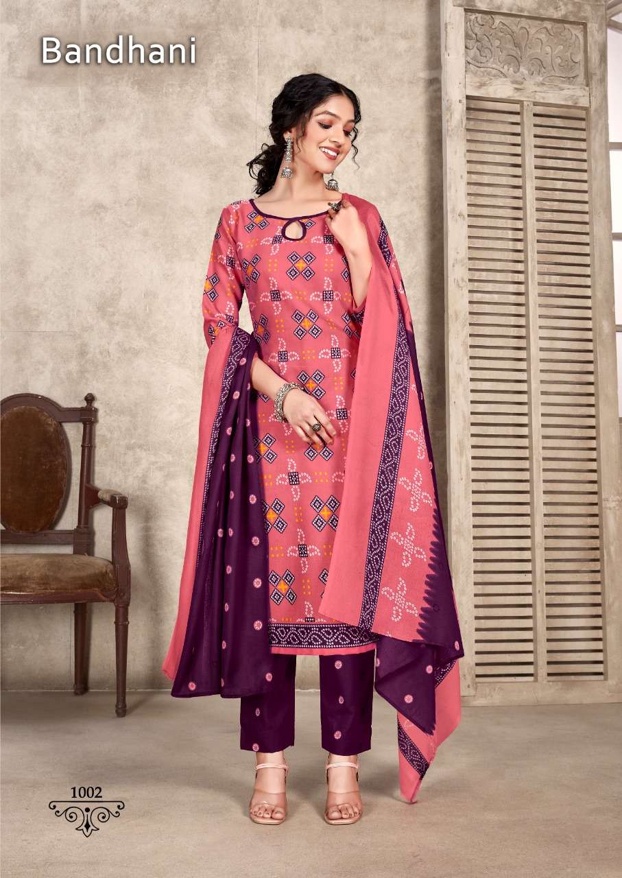 BANDHANI BY SKT SUITS 1001 TO 1012 SERIES BEAUTIFUL FESTIVE SUITS COLORFUL STYLISH FANCY CASUAL WEAR & ETHNIC WEAR SOFT COTTON PRINT DRESSES AT WHOLESALE PRICE
