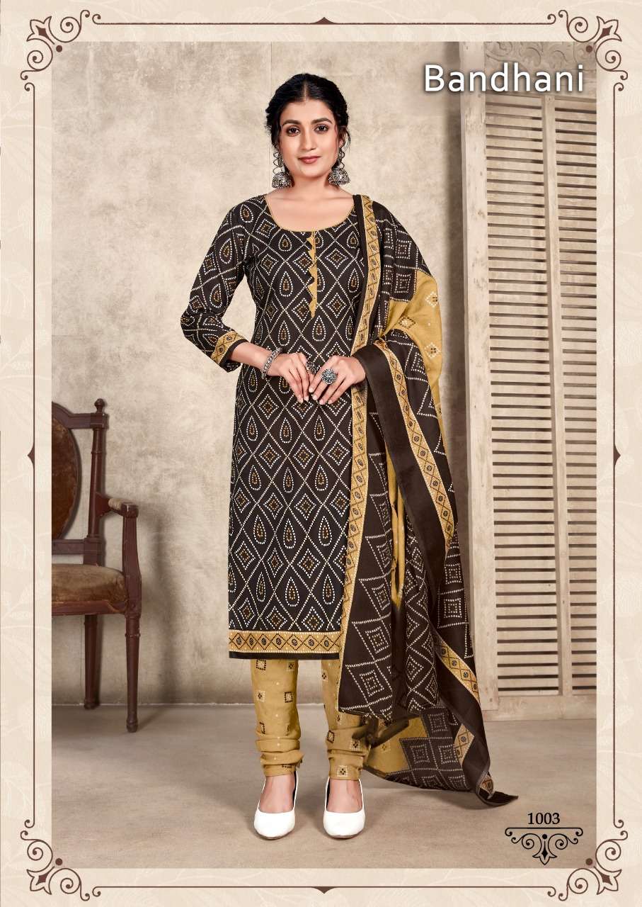 BANDHANI BY SKT SUITS 1001 TO 1012 SERIES BEAUTIFUL FESTIVE SUITS COLORFUL STYLISH FANCY CASUAL WEAR & ETHNIC WEAR SOFT COTTON PRINT DRESSES AT WHOLESALE PRICE