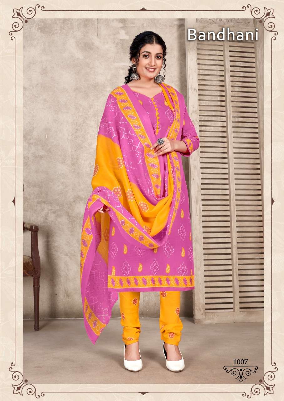 BANDHANI BY SKT SUITS 1001 TO 1012 SERIES BEAUTIFUL FESTIVE SUITS COLORFUL STYLISH FANCY CASUAL WEAR & ETHNIC WEAR SOFT COTTON PRINT DRESSES AT WHOLESALE PRICE