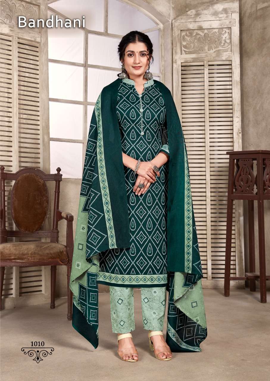 BANDHANI BY SKT SUITS 1001 TO 1012 SERIES BEAUTIFUL FESTIVE SUITS COLORFUL STYLISH FANCY CASUAL WEAR & ETHNIC WEAR SOFT COTTON PRINT DRESSES AT WHOLESALE PRICE