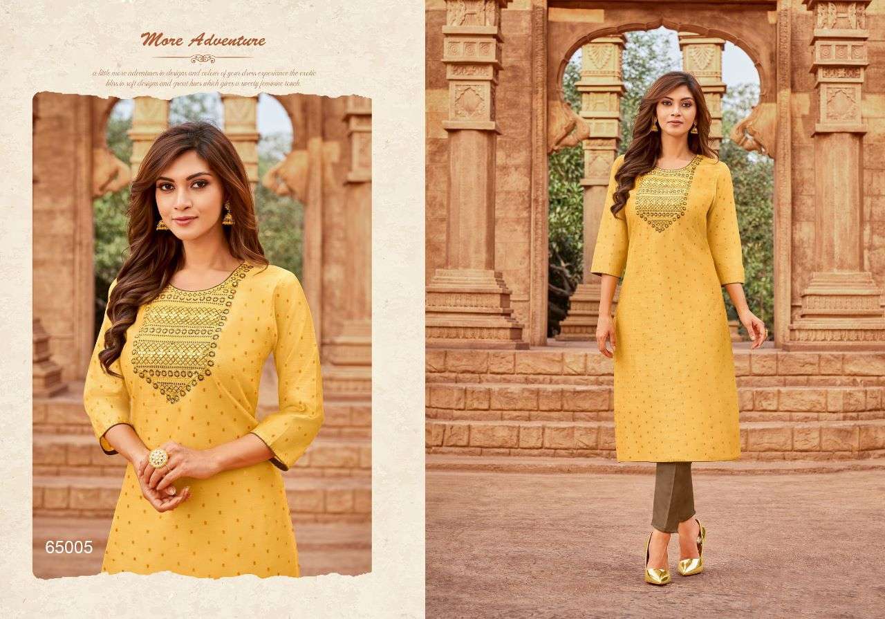 AMORY VOL-8 BY ARTIO 65001 TO 65010 SERIES DESIGNER STYLISH FANCY COLORFUL BEAUTIFUL PARTY WEAR & ETHNIC WEAR COLLECTION SILK EMBROIDERY KURTIS AT WHOLESALE PRICE