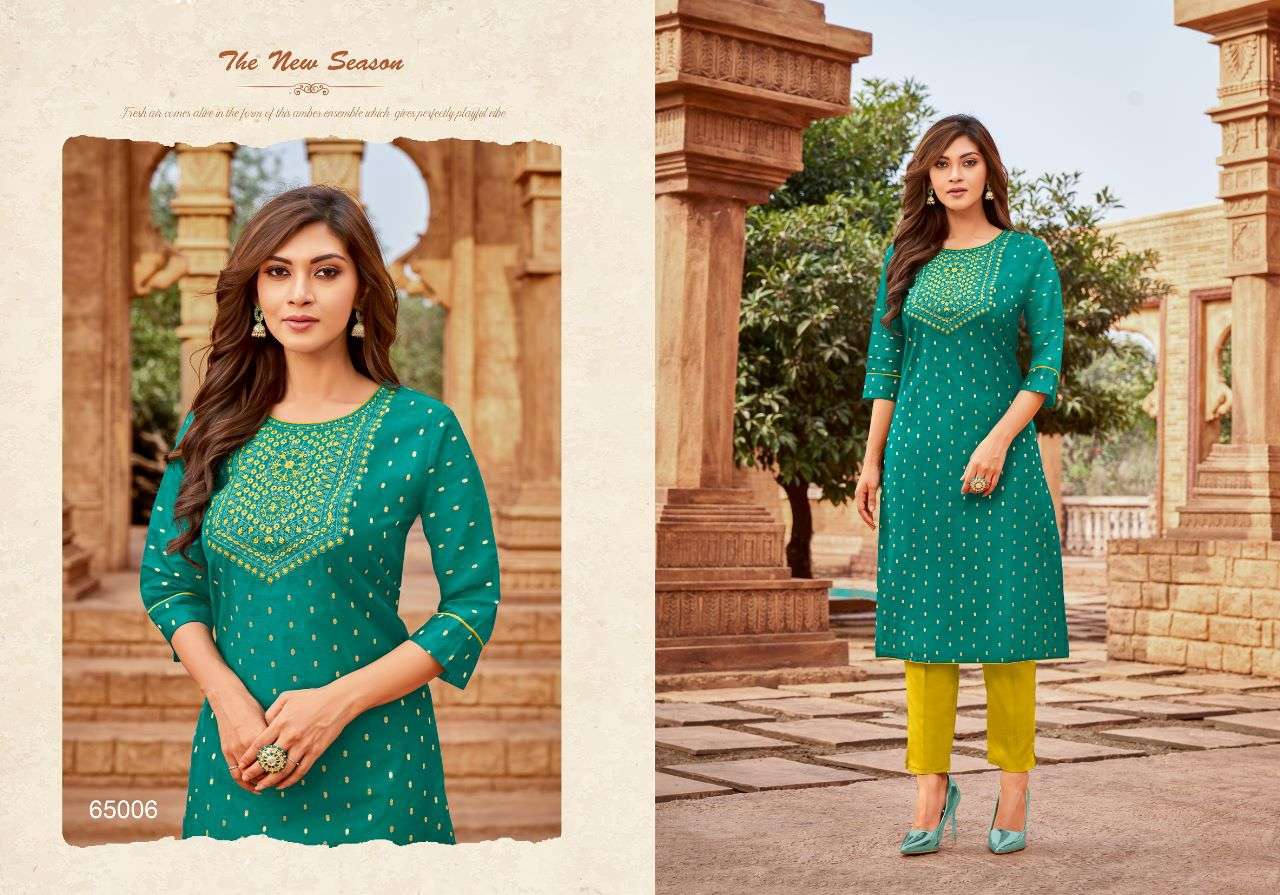 AMORY VOL-8 BY ARTIO 65001 TO 65010 SERIES DESIGNER STYLISH FANCY COLORFUL BEAUTIFUL PARTY WEAR & ETHNIC WEAR COLLECTION SILK EMBROIDERY KURTIS AT WHOLESALE PRICE