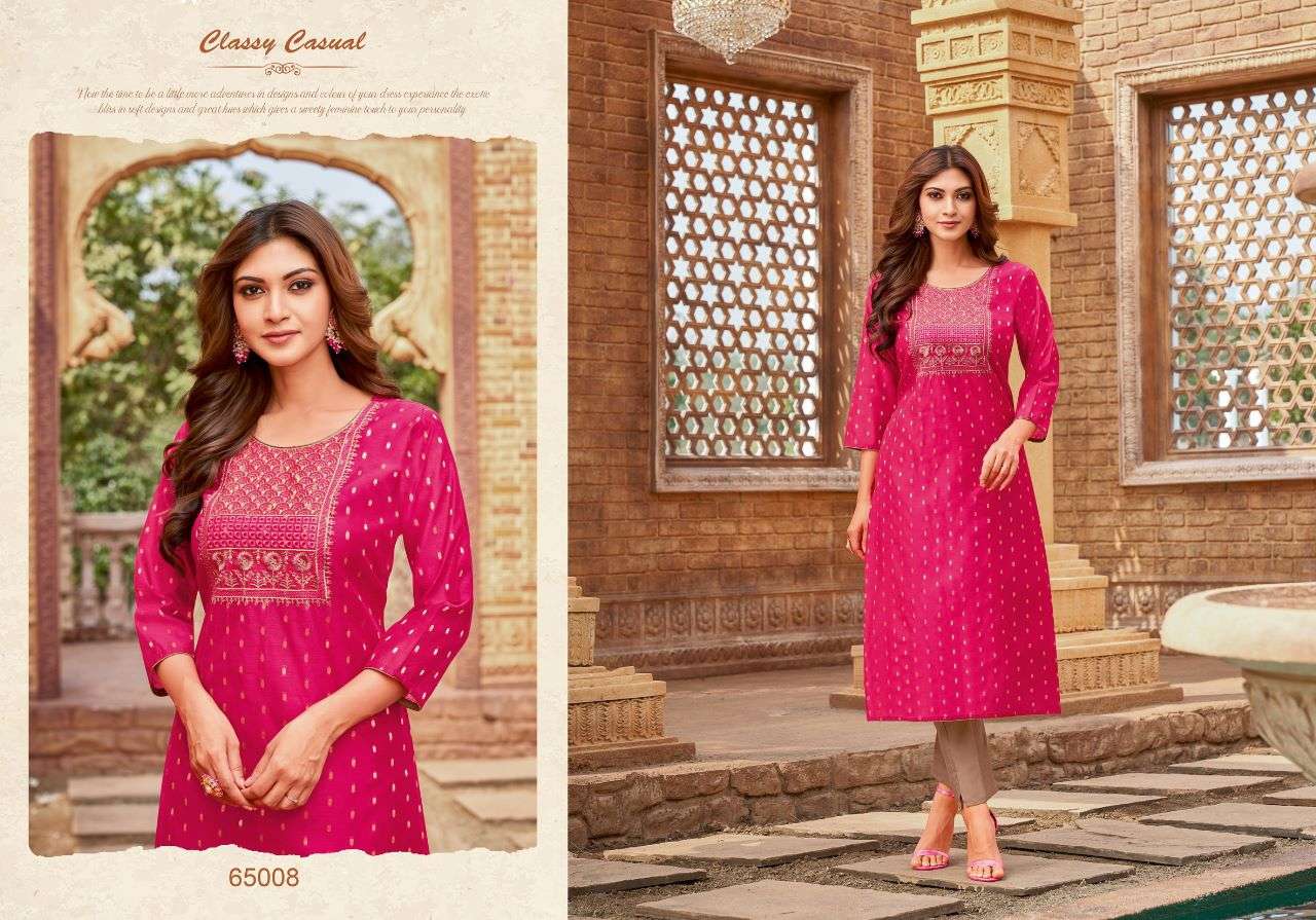 AMORY VOL-8 BY ARTIO 65001 TO 65010 SERIES DESIGNER STYLISH FANCY COLORFUL BEAUTIFUL PARTY WEAR & ETHNIC WEAR COLLECTION SILK EMBROIDERY KURTIS AT WHOLESALE PRICE