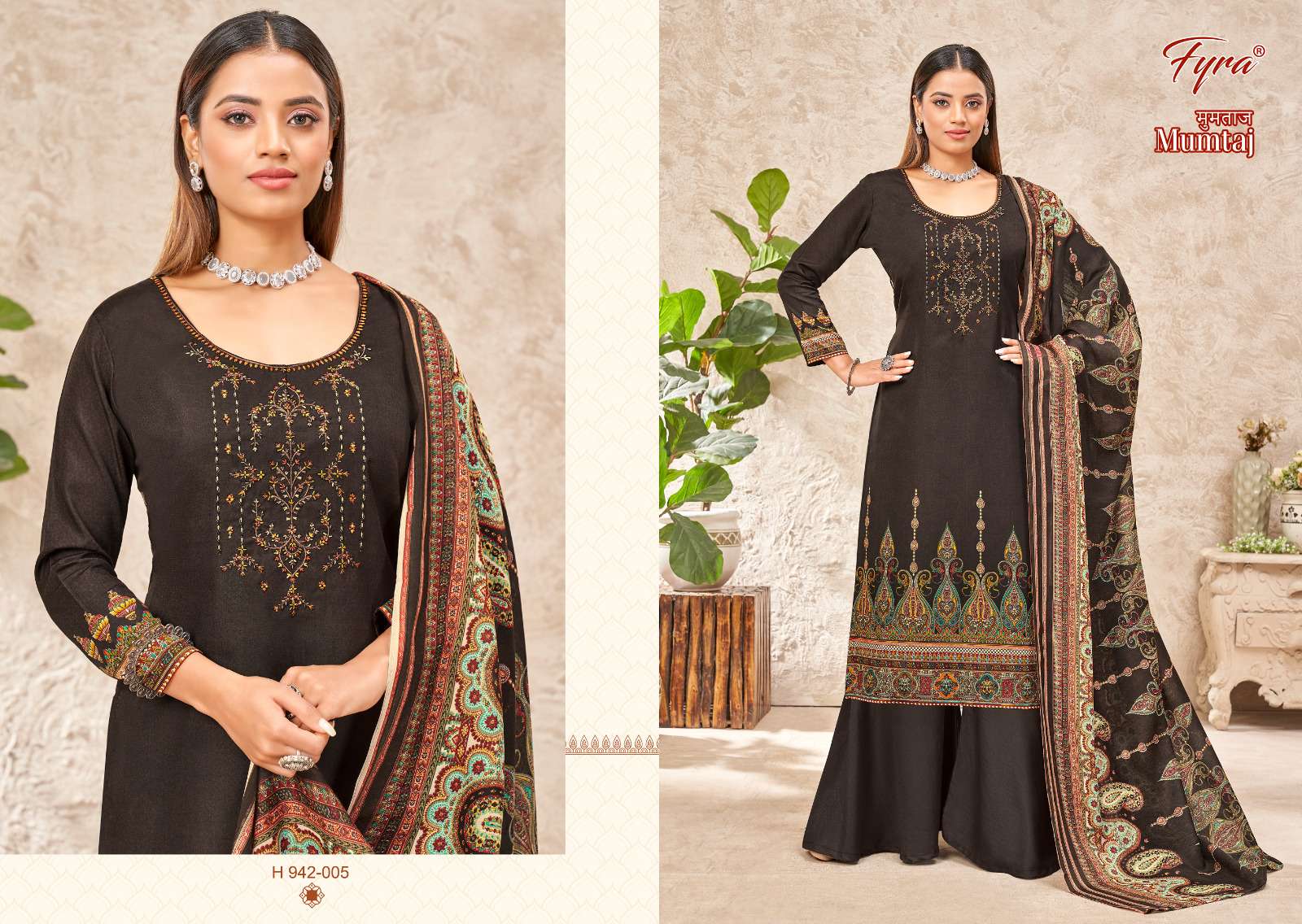 MUMTAJ BY FYRA 942-001 TO 942-010 SERIES FESTIVE SUITS BEAUTIFUL FANCY COLORFUL STYLISH PARTY WEAR & OCCASIONAL WEAR PURE SOFT COTTON DRESSES AT WHOLESALE PRICE