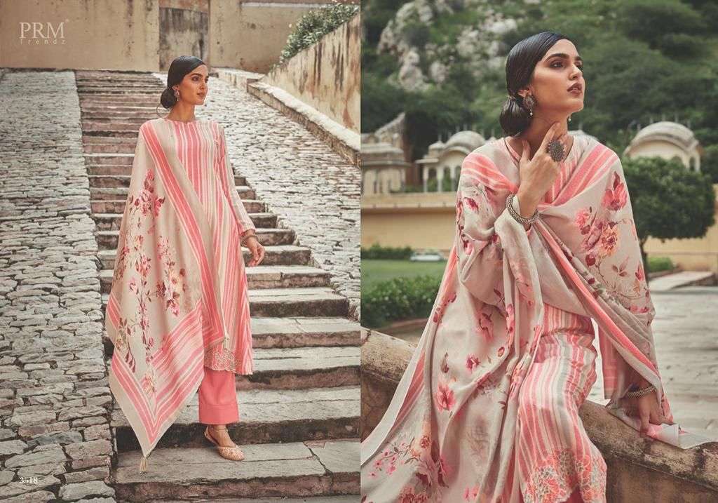 FORBES VOL-2 BY PRM TRENDZ 3518 TO 3525 SERIES INDIAN SUITS BEAUTIFUL FANCY COLORFUL STYLISH PARTY WEAR & OCCASIONAL WEAR PURE JAM SILK DIGITAL PRINT DRESSES AT WHOLESALE PRICE