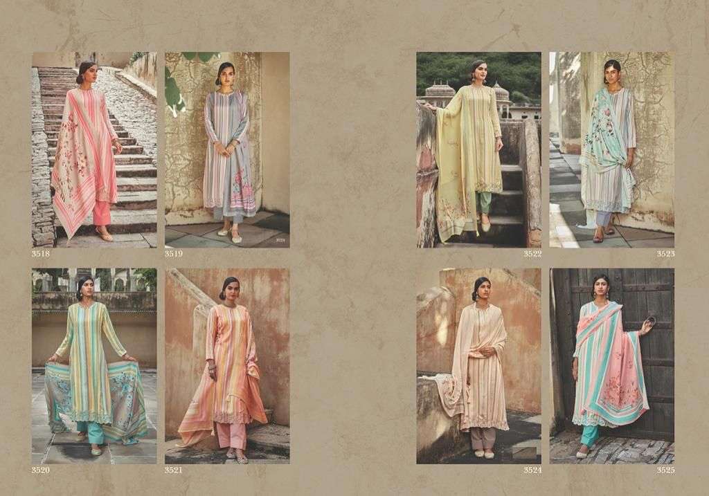 FORBES VOL-2 BY PRM TRENDZ 3518 TO 3525 SERIES INDIAN SUITS BEAUTIFUL FANCY COLORFUL STYLISH PARTY WEAR & OCCASIONAL WEAR PURE JAM SILK DIGITAL PRINT DRESSES AT WHOLESALE PRICE