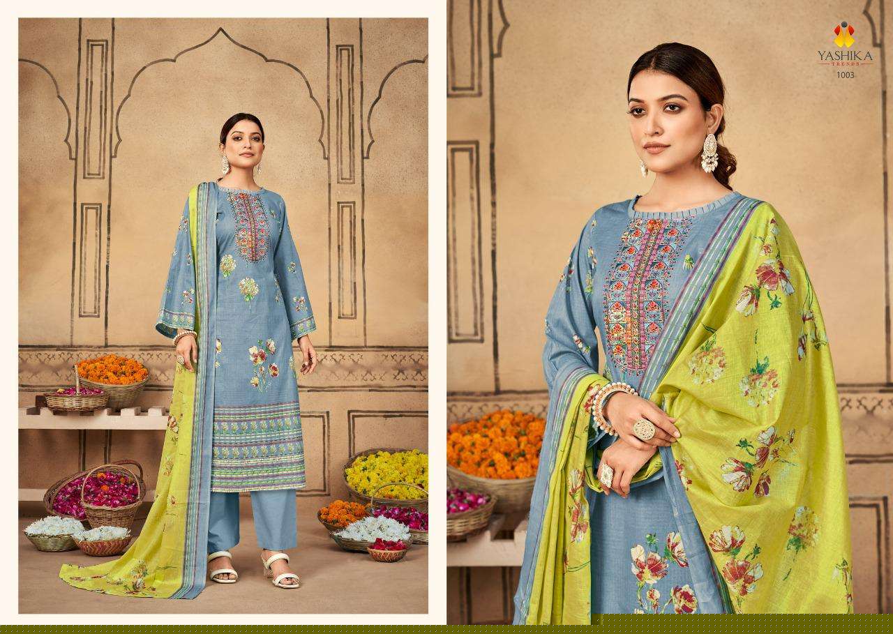 BELLA BY YASHIKA TRENDS 1001 TO 1008 SERIES BEAUTIFUL SUITS COLORFUL STYLISH FANCY CASUAL WEAR & ETHNIC WEAR HEAVY COTTON PRINT DRESSES AT WHOLESALE PRICE