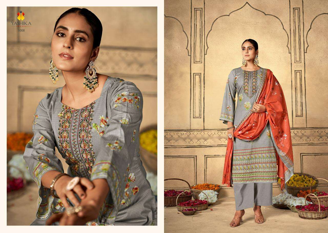 BELLA BY YASHIKA TRENDS 1001 TO 1008 SERIES BEAUTIFUL SUITS COLORFUL STYLISH FANCY CASUAL WEAR & ETHNIC WEAR HEAVY COTTON PRINT DRESSES AT WHOLESALE PRICE