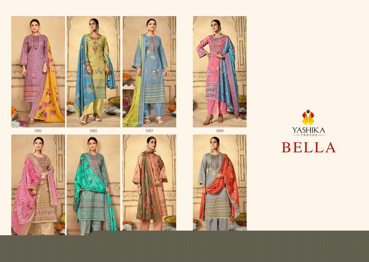 BELLA BY YASHIKA TRENDS 1001 TO 1008 SERIES BEAUTIFUL SUITS COLORFUL STYLISH FANCY CASUAL WEAR & ETHNIC WEAR HEAVY COTTON PRINT DRESSES AT WHOLESALE PRICE