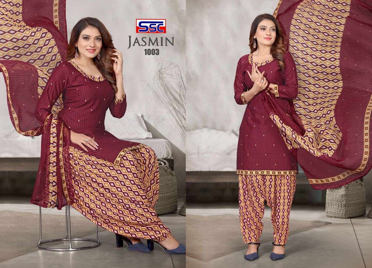 JASMIN VOL-28 BY SHREE SHANTI CREATION 1001 TO 1012 SERIES INDIAN SUITS BEAUTIFUL FANCY COLORFUL STYLISH PARTY WEAR & OCCASIONAL WEAR HEAVY MICRO PRINT DRESSES AT WHOLESALE PRICE