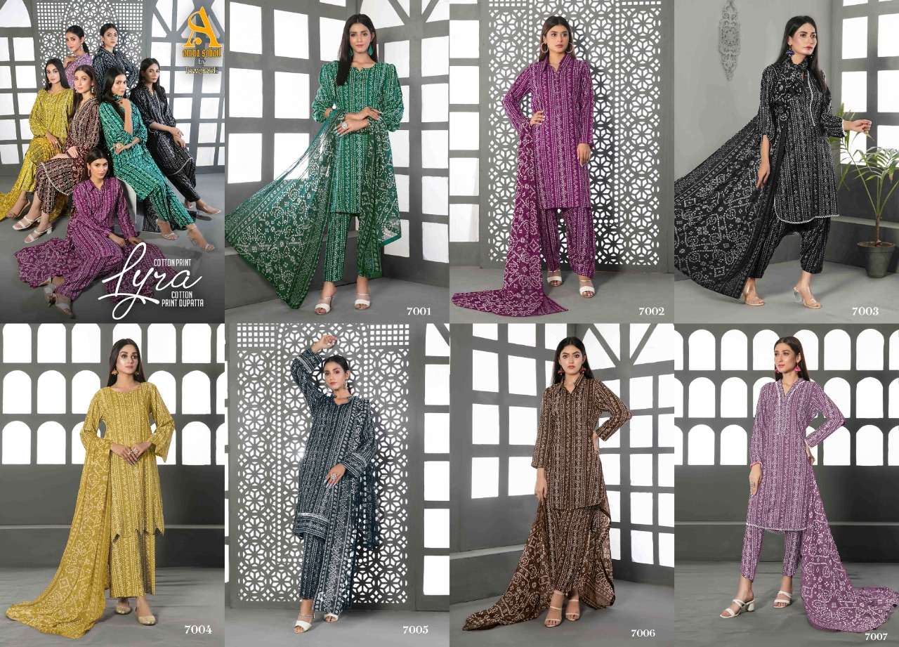 Lyra By Tawakkal Fab 7001 To 7007 Series Indian Suits Beautiful Fancy Colorful Stylish Party Wear & Occasional Wear Pure Cotton Digital Print Dresses At Wholesale Price