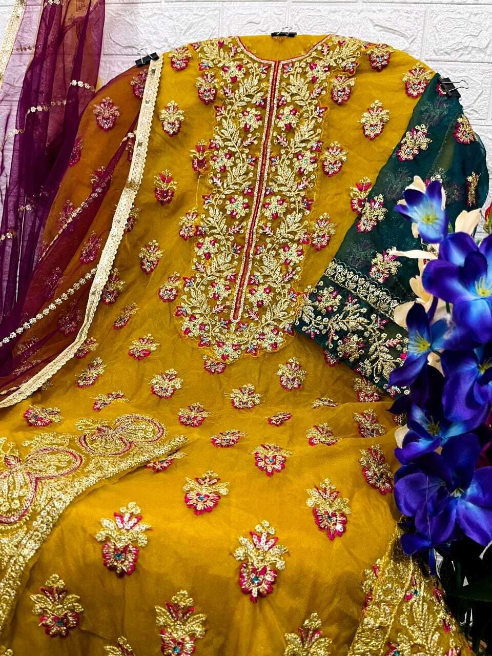 DINSAA HIT DESIGN 173 BY DINSAA SUITS DESIGNER FESTIVE PAKISTANI SUITS COLLECTION BEAUTIFUL STYLISH FANCY COLORFUL PARTY WEAR & OCCASIONAL WEAR HEAVY DAL ORGANZA EMBROIDERED DRESSES AT WHOLESALE PRICE