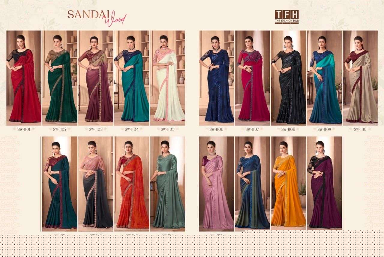 Sandalwood Vol-11 By Tfh 1101 To 1118 Series Indian Traditional Wear Collection Beautiful Stylish Fancy Colorful Party Wear & Occasional Wear Silk Sarees At Wholesale Price