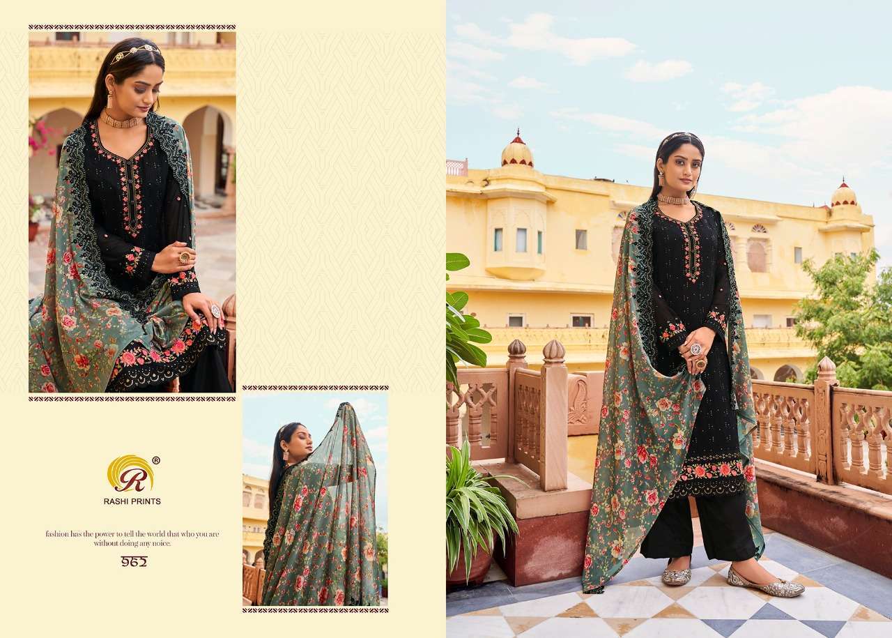 RANG RASIYA VOL-6 BY RASHI PRINT 961 TO 966 SERIES DESIGNER SUITS COLLECTION BEAUTIFUL STYLISH COLORFUL FANCY PARTY WEAR & OCCASIONAL WEAR GEORGETTE DRESSES AT WHOLESALE PRICE