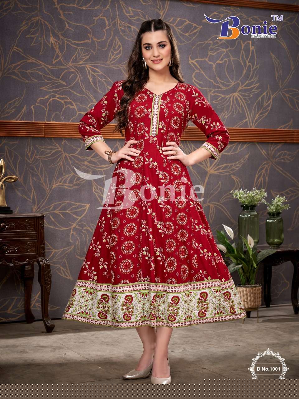 SUHANA BY BONIE 1001 TO 1006 SERIES DESIGNER STYLISH FANCY COLORFUL BEAUTIFUL PARTY WEAR & ETHNIC WEAR COLLECTION RAYON KURTIS AT WHOLESALE PRICE