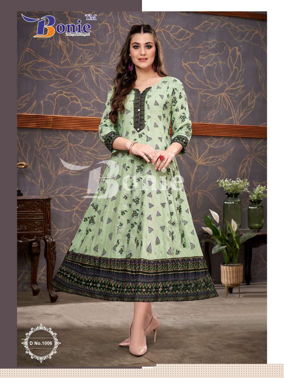 SUHANA BY BONIE 1001 TO 1006 SERIES DESIGNER STYLISH FANCY COLORFUL BEAUTIFUL PARTY WEAR & ETHNIC WEAR COLLECTION RAYON KURTIS AT WHOLESALE PRICE