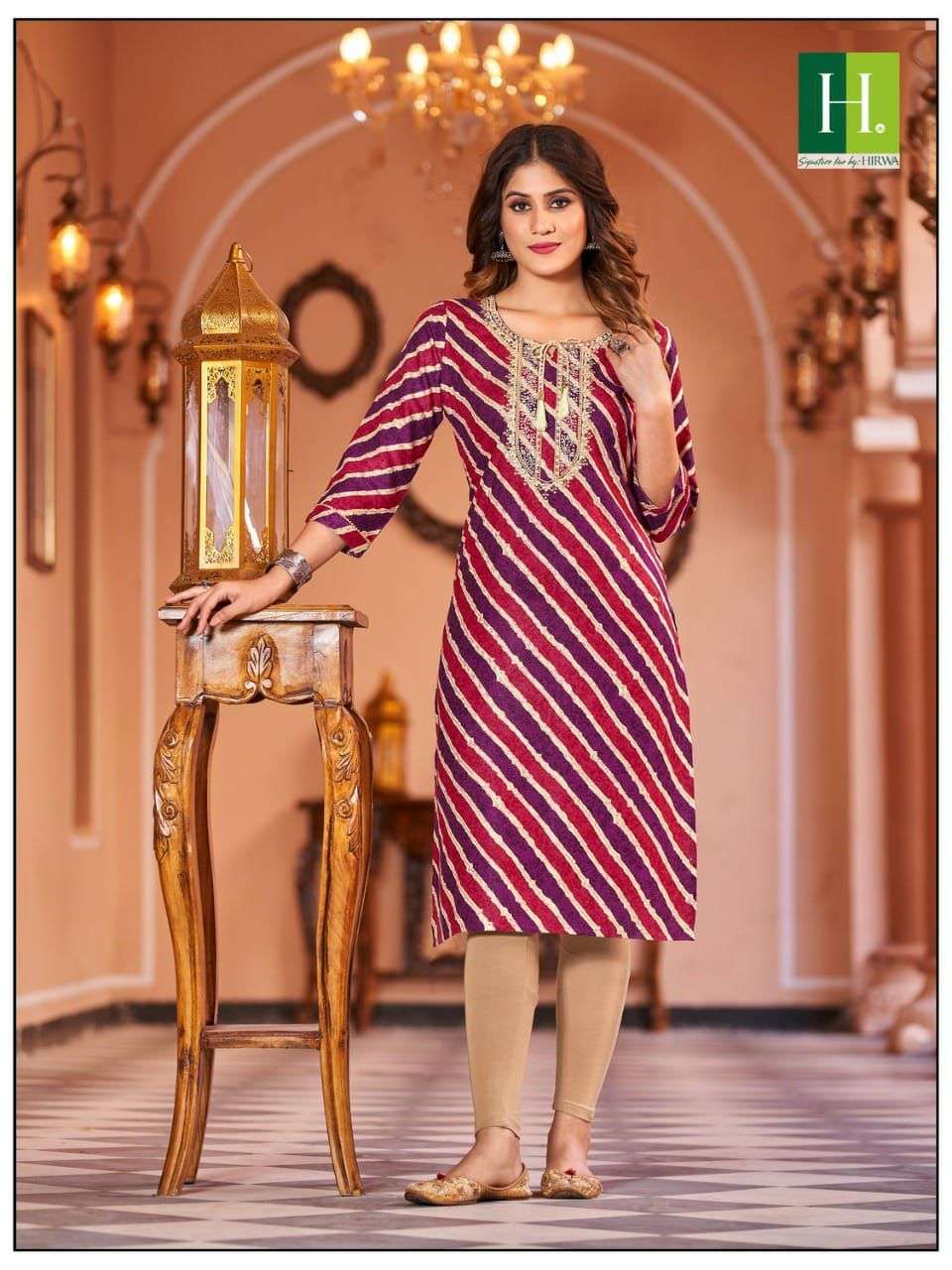 Leheriya By Hirwa 1001 To 1008 Series Designer Stylish Fancy Colorful Beautiful Party Wear & Ethnic Wear Collection Rayon Foil Kurtis At Wholesale Price