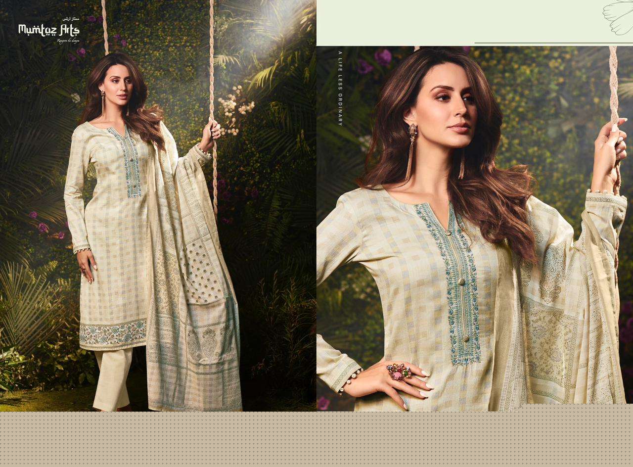 SHADES OF LOVE BY MUMTAZ ARTS 1001 TO 1006 SERIES BEAUTIFUL SUITS COLORFUL STYLISH FANCY CASUAL WEAR & PURE VISCOSE JAM SATIN WITH HEAVY EMBROIDERY DRESSES AT WHOLESALE PRICE