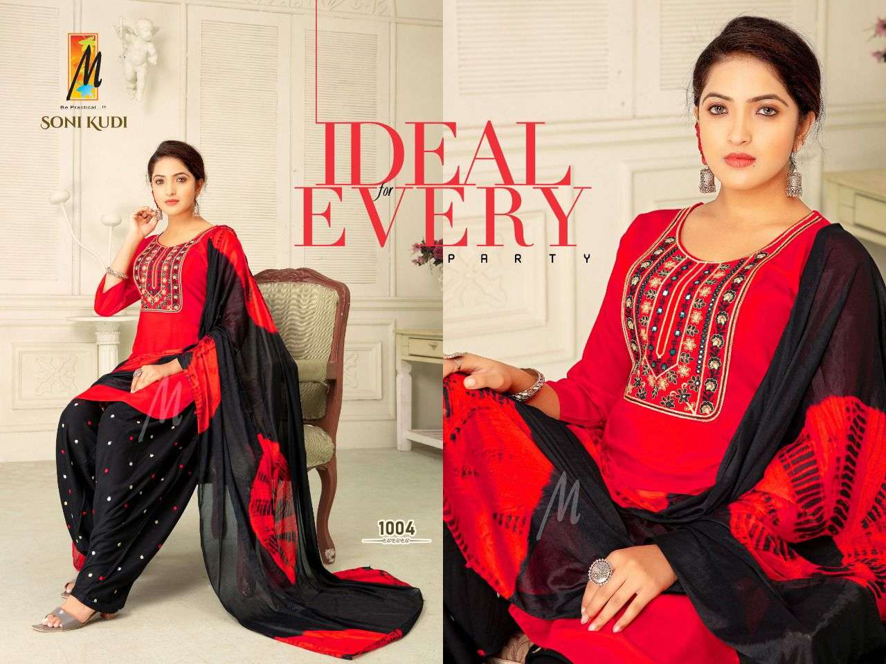 SONI KUDI BY MASTER 1001 TO 1008 SERIES BEAUTIFUL COLLECTION SUITS STYLISH FANCY COLORFUL CASUAL WEAR & ETHNIC WEAR RAYON DRESSES AT WHOLESALE PRICE
