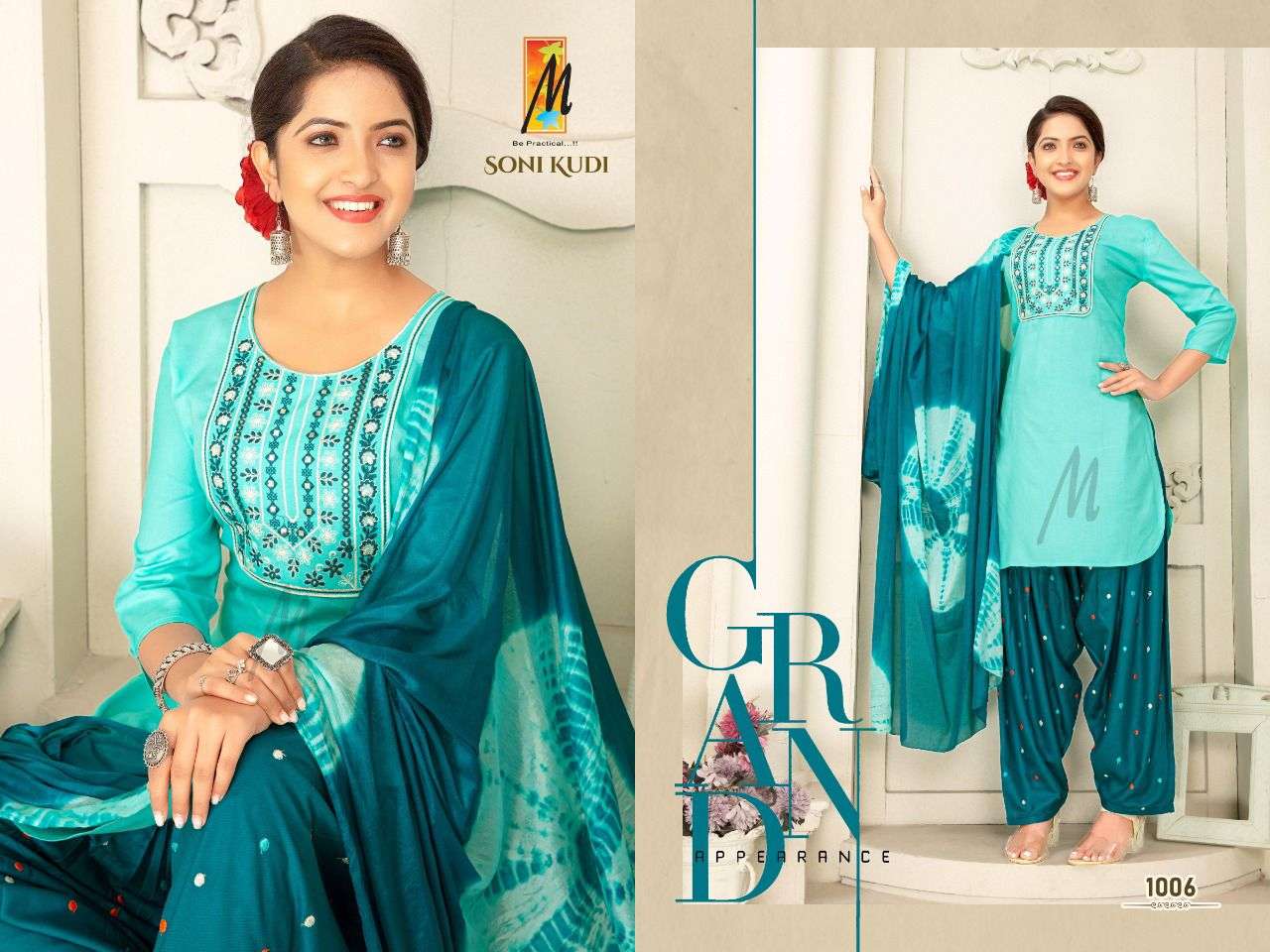 SONI KUDI BY MASTER 1001 TO 1008 SERIES BEAUTIFUL COLLECTION SUITS STYLISH FANCY COLORFUL CASUAL WEAR & ETHNIC WEAR RAYON DRESSES AT WHOLESALE PRICE