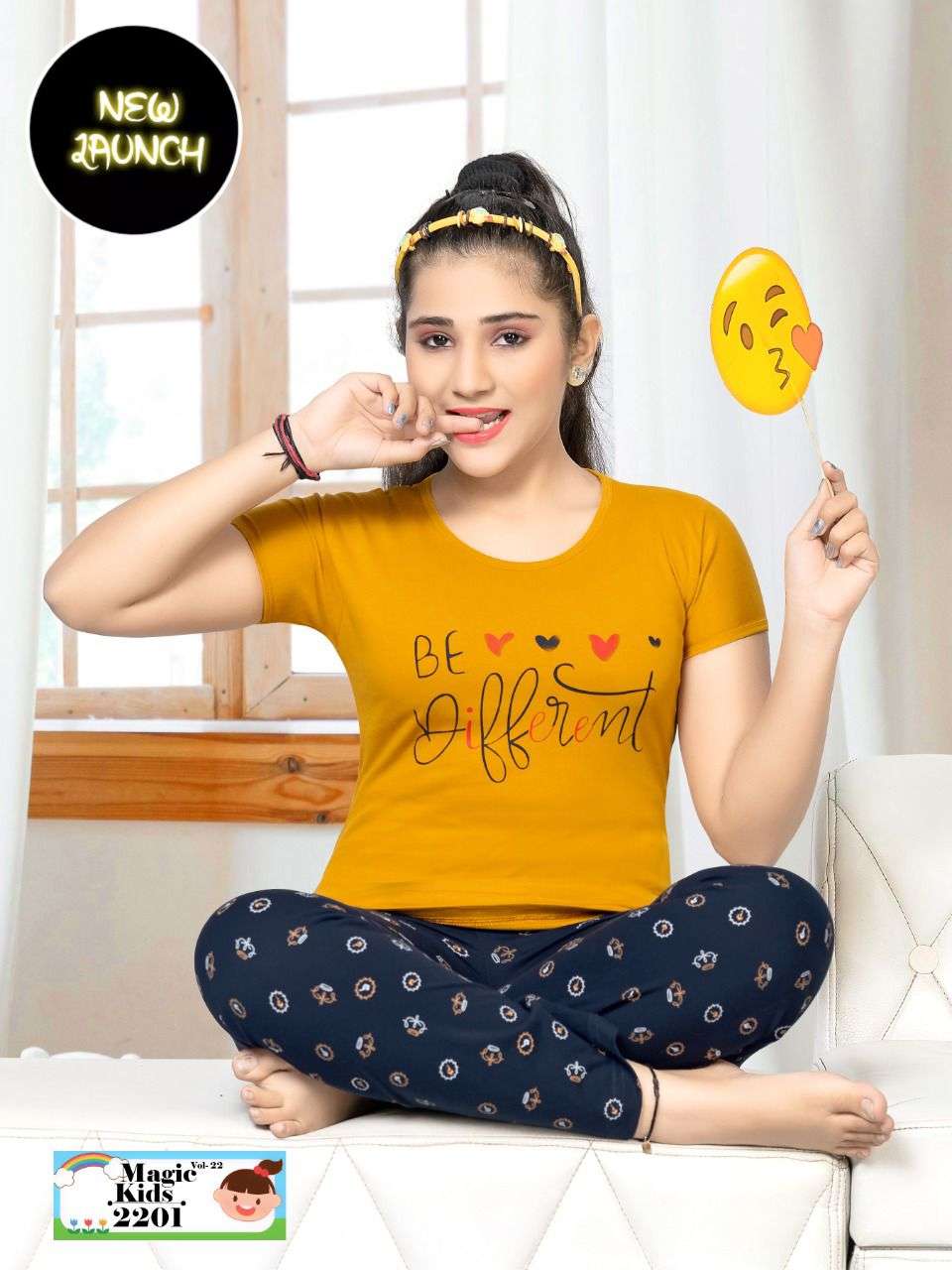 CAPRI VOL-22 BY FASHION TALK 2201 TO 2206 SERIES BEAUTIFUL STYLISH FANCY COLORFUL CASUAL WEAR & ETHNIC WEAR HOSIERY COTTON NIGHT SUITS AT WHOLESALE PRICE