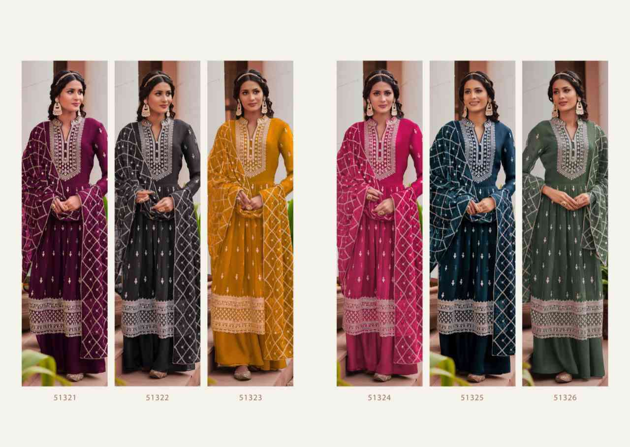 Naariti By Fiona 51321 To 51326 Series Beautiful Sharara Suits Colorful Stylish Fancy Casual Wear & Ethnic Wear Premium Georgette Dresses At Wholesale Price