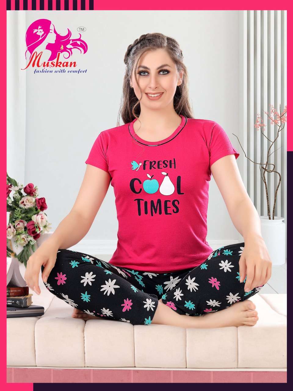 SAHELI VOL-970 BY MUSKAN 01 TO 06 SERIES BEAUTIFUL STYLISH FANCY COLORFUL CASUAL WEAR & ETHNIC WEAR HOSIERY COTTON NIGHT SUITS AT WHOLESALE PRICE
