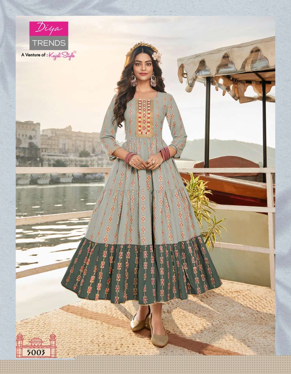 GROOM VOL-5 BY DIYA TRENDS 5001 TO 5010 SERIES BEAUTIFUL SUITS COLORFUL STYLISH FANCY CASUAL WEAR & ETHNIC WEAR RAYON PRINT GOWNS AT WHOLESALE PRICE